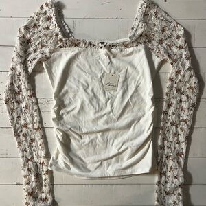 NWT Free People Josie Ruffle Top